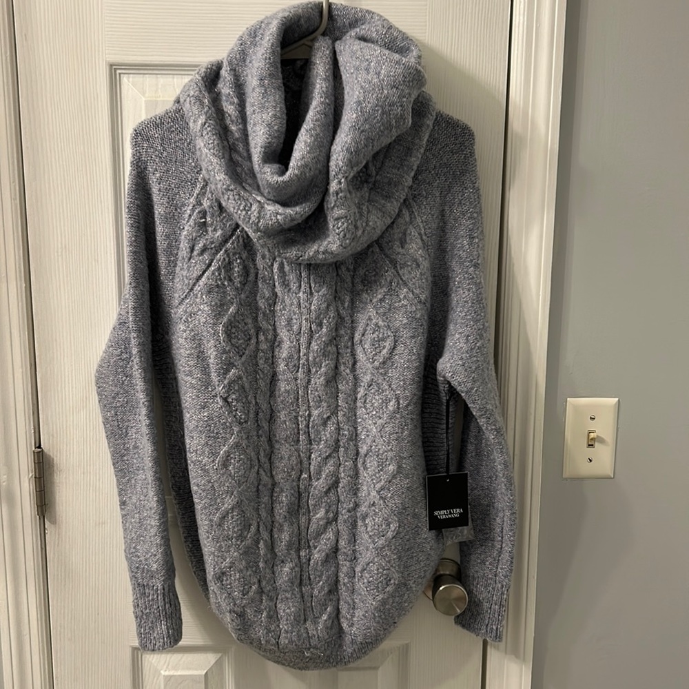 Simply Vera VeraWang sweater with cowl neck attached